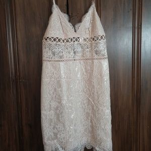 VS shimmering lace slip